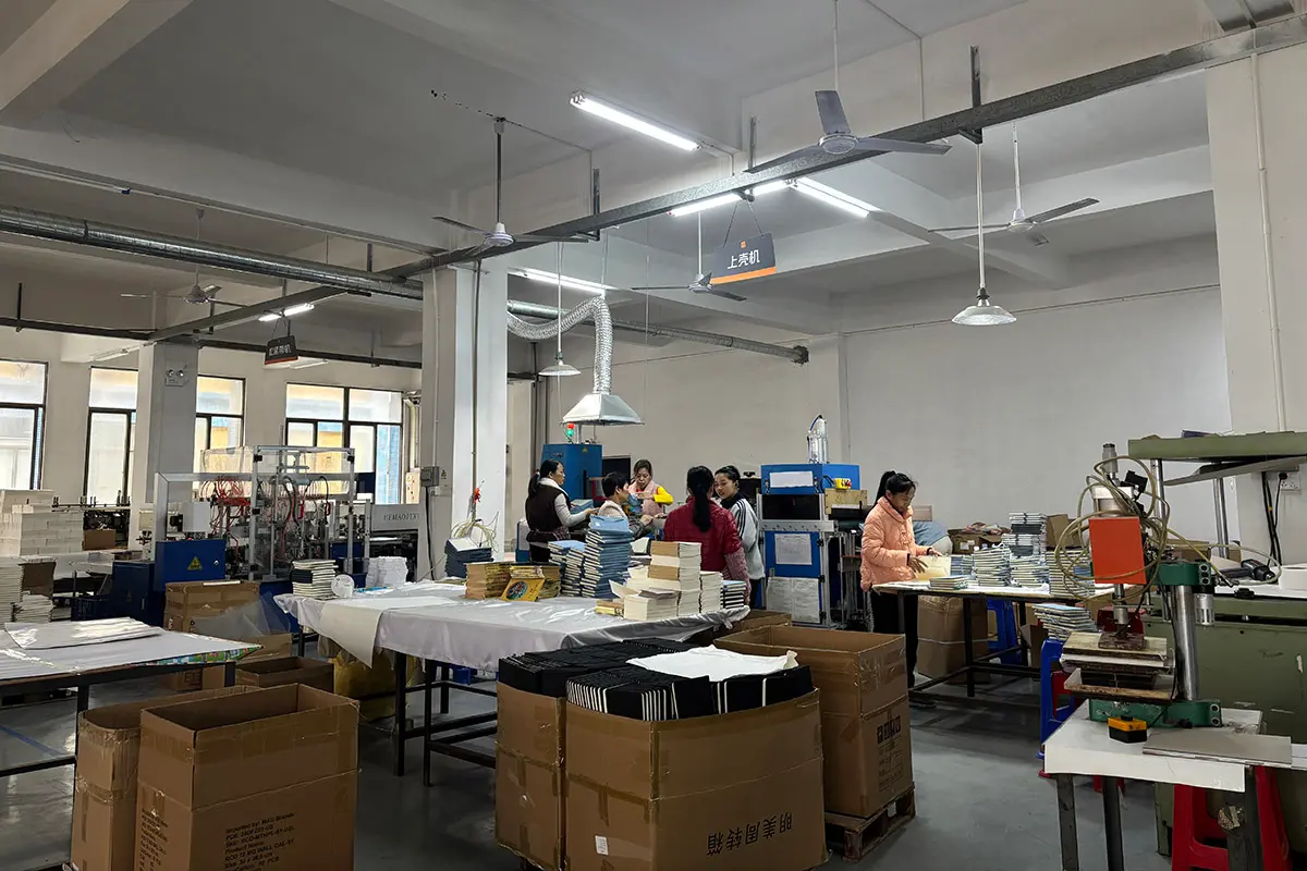 Packaging materials being reviewed before project production