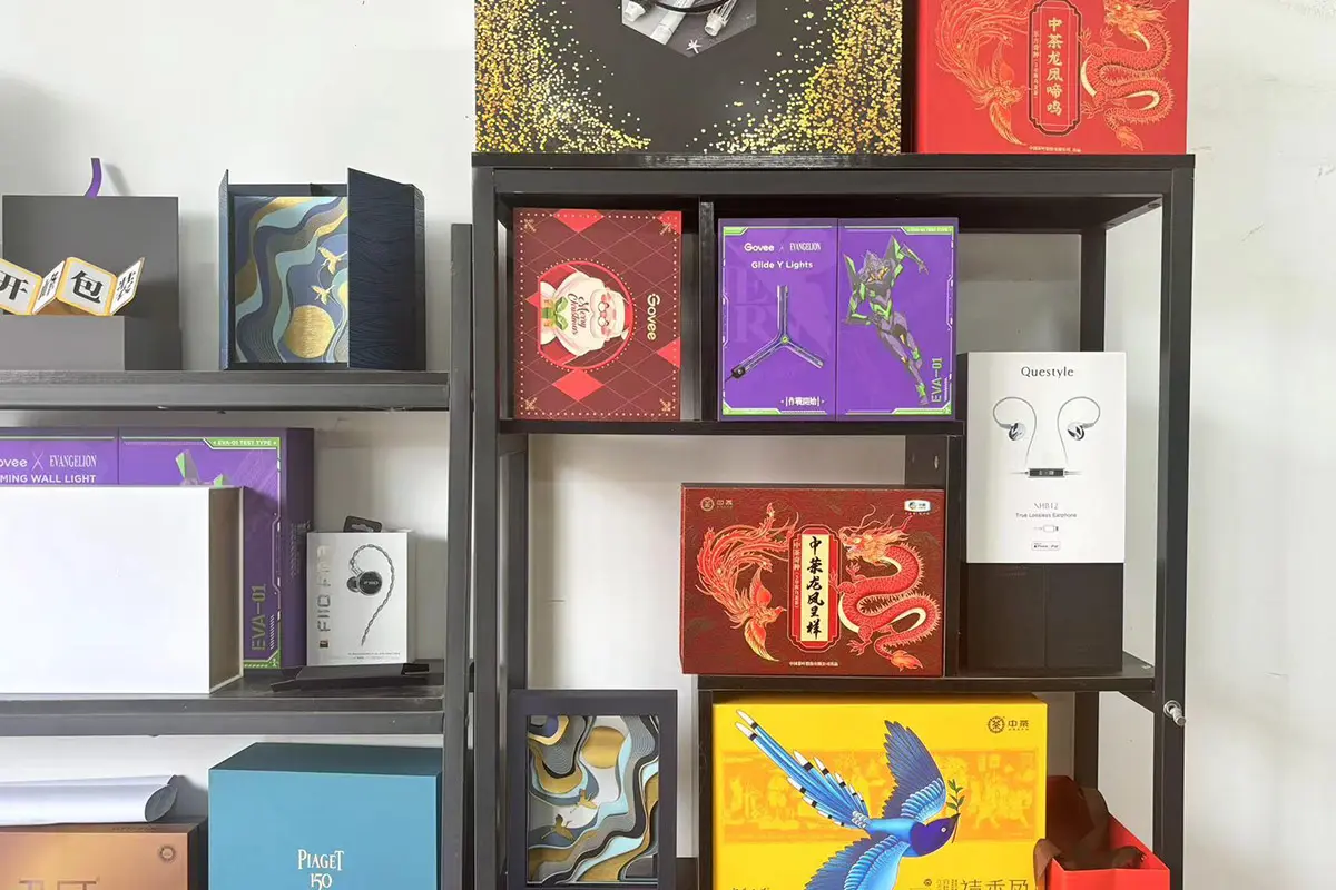 Color and finish samples displayed for comparison