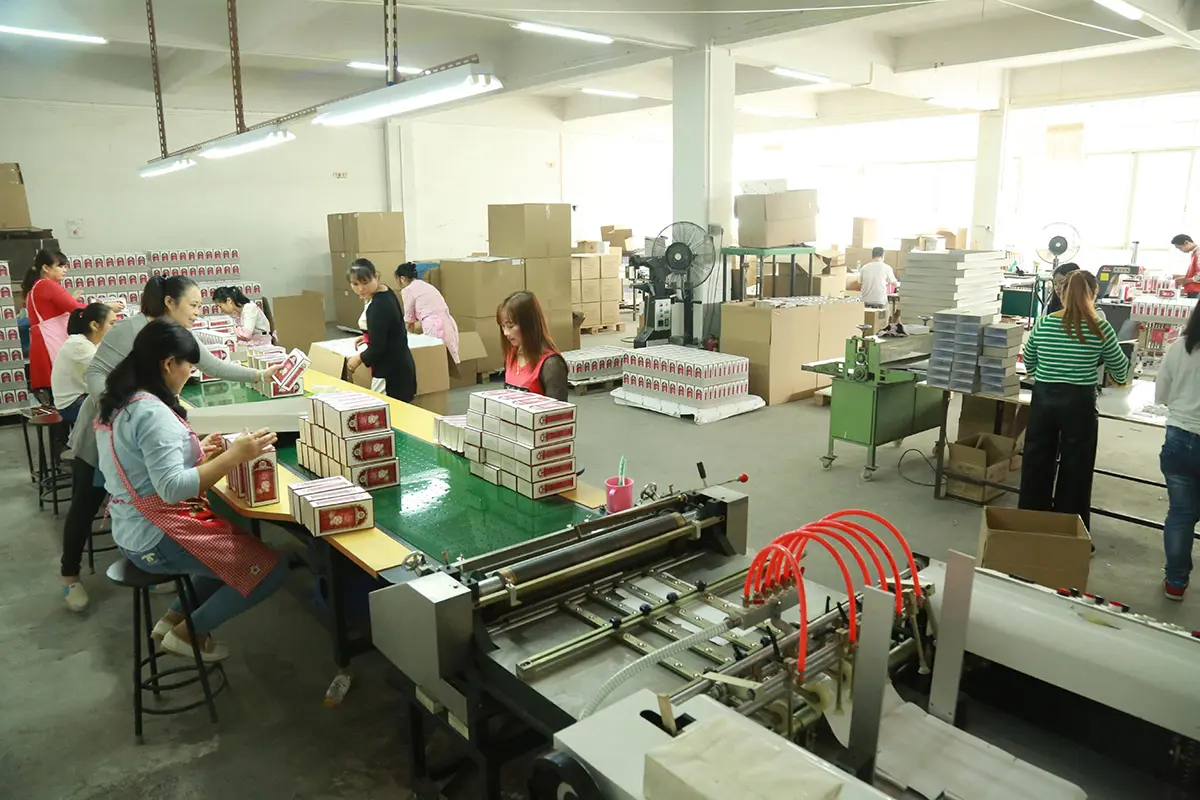 Finished candle brand packaging before bulk production
