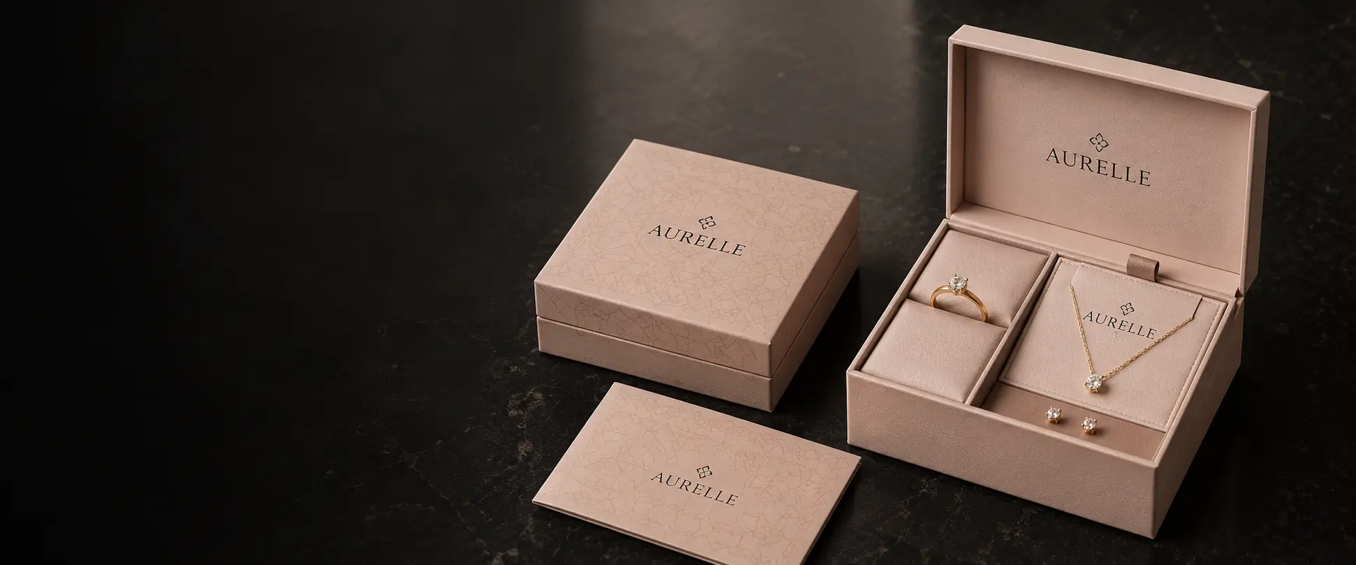 Jewelry packaging case study with compact box and custom insert fit check