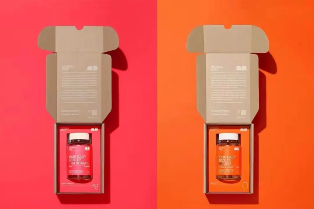 Skincare packaging case study with bottle and jar layout