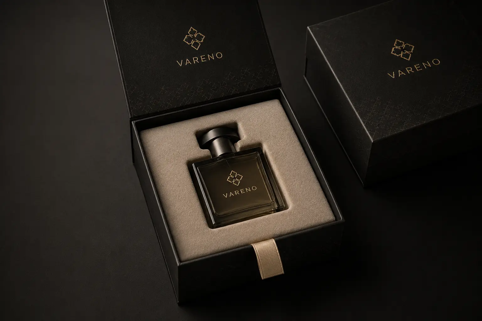 Fabric covered and decorated inserts for luxury custom packaging