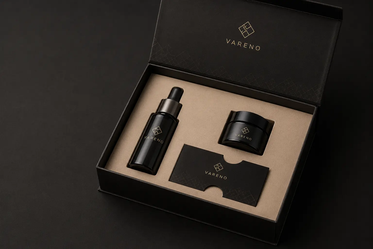 Multi product custom insert layout for gift set packaging
