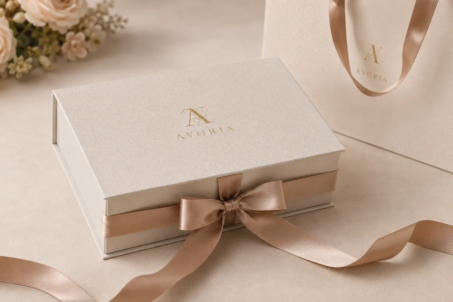 Ribbon color matching and printed logo ribbon for custom packaging