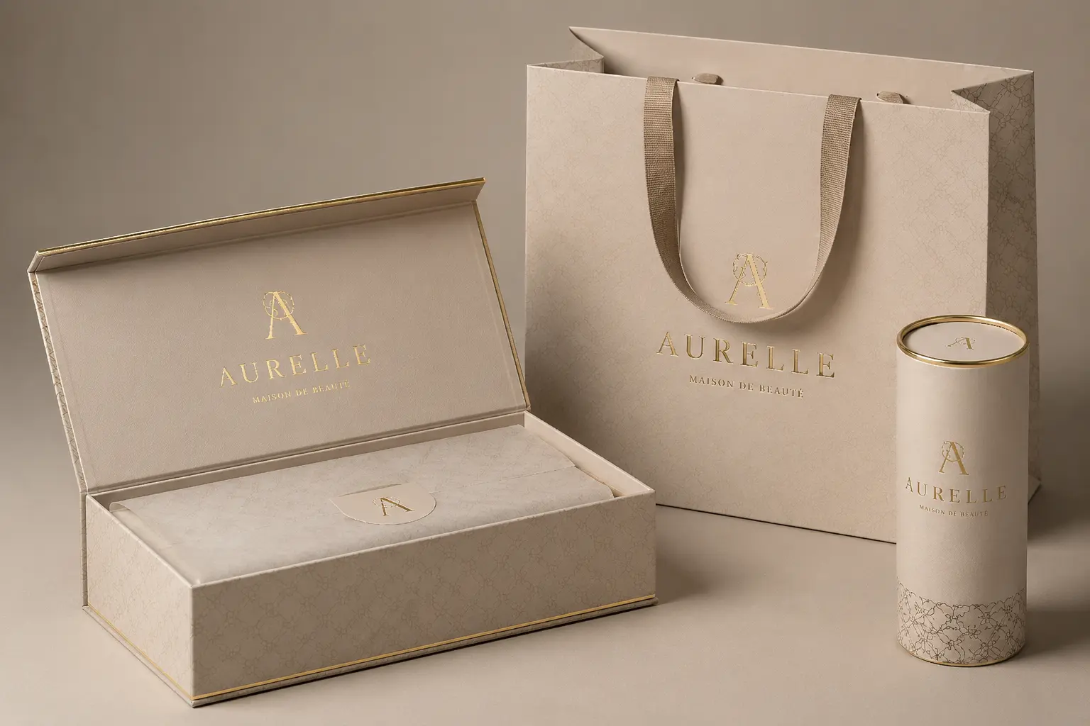 Foil stamping logo option for luxury custom packaging