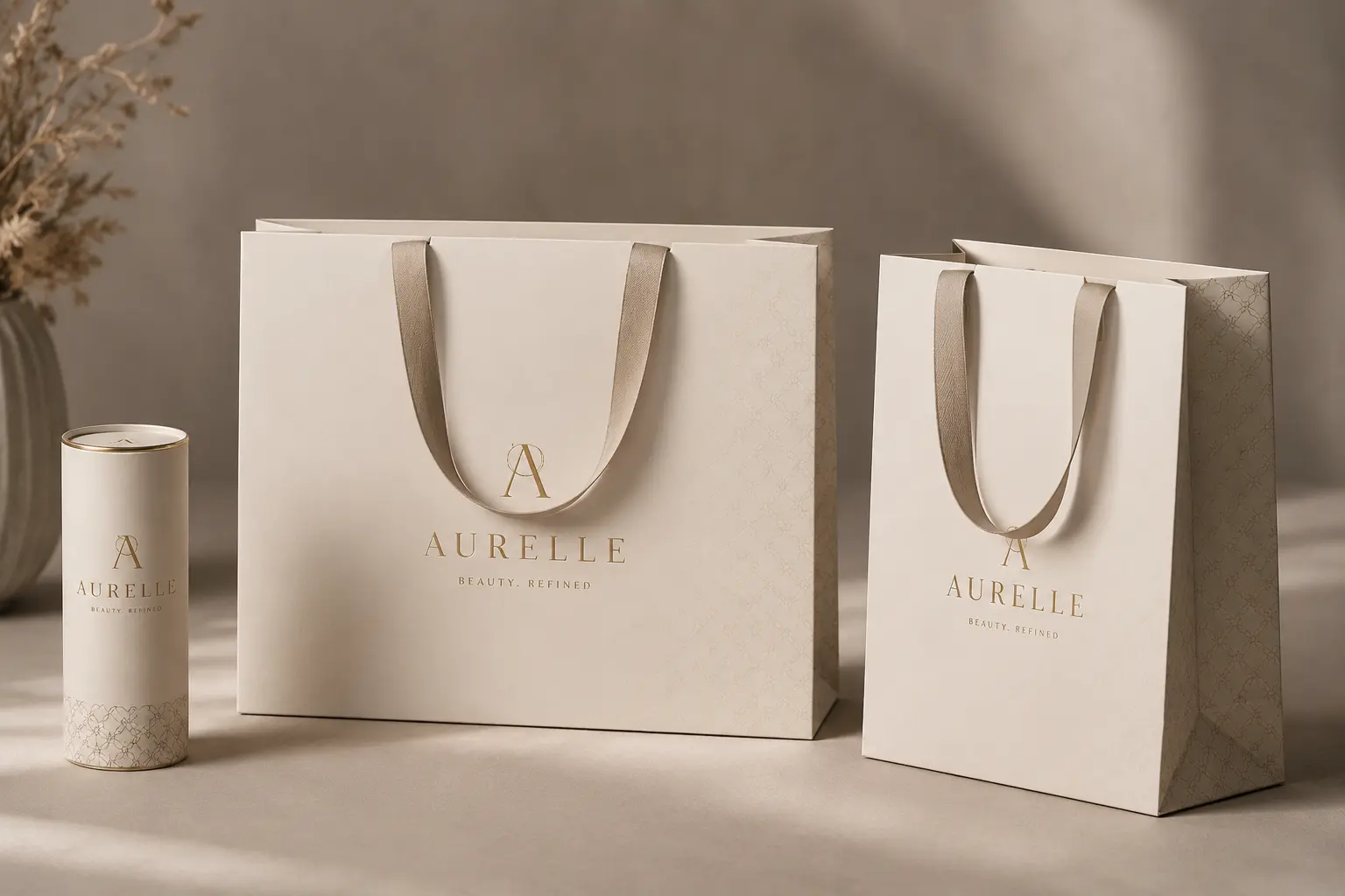 Logo printing position on custom paper bags