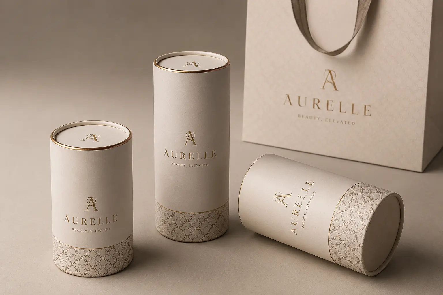 Logo alignment and seam position on paper tubes