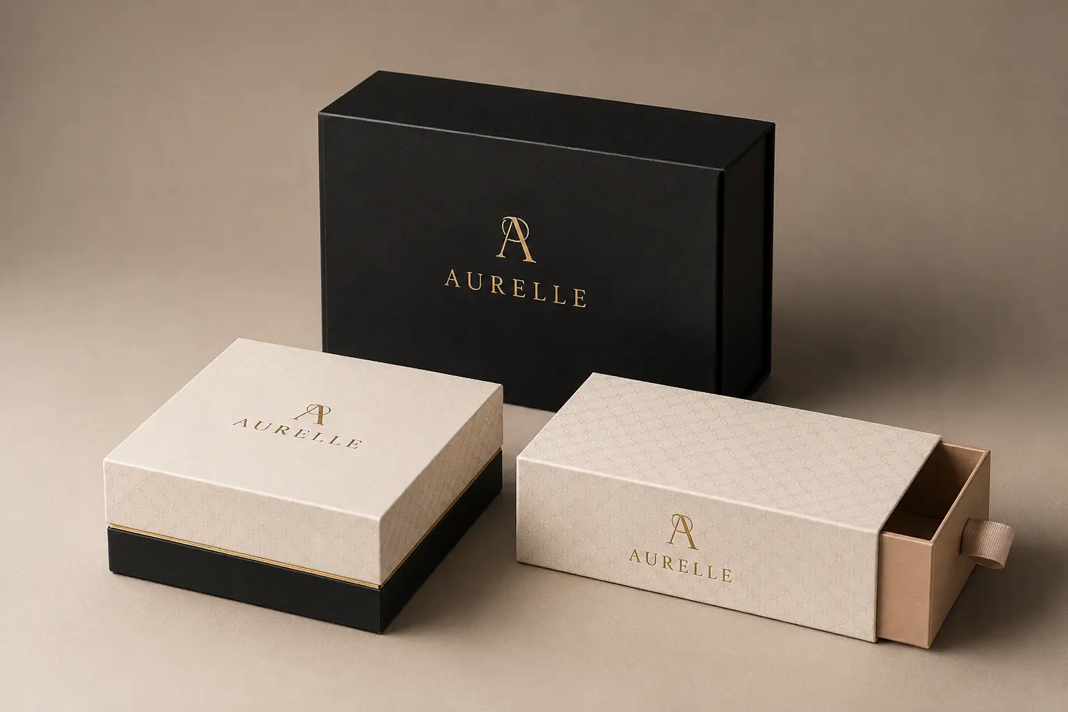 Logo printing position on rigid boxes and drawer boxes