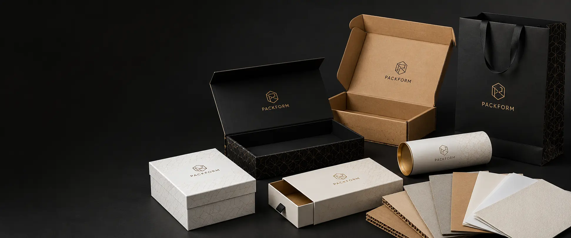 Custom packaging materials for boxes bags and tubes