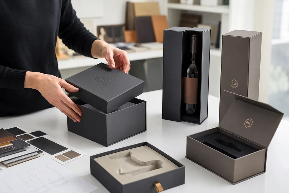 Custom packaging sample check before production