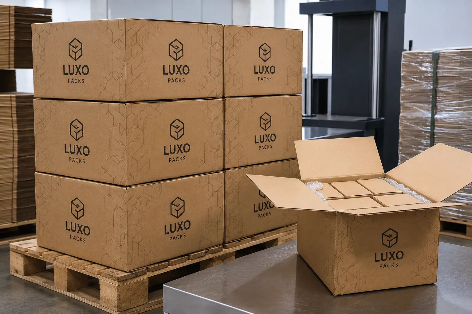 Corrugated box stacking test for shipping protection