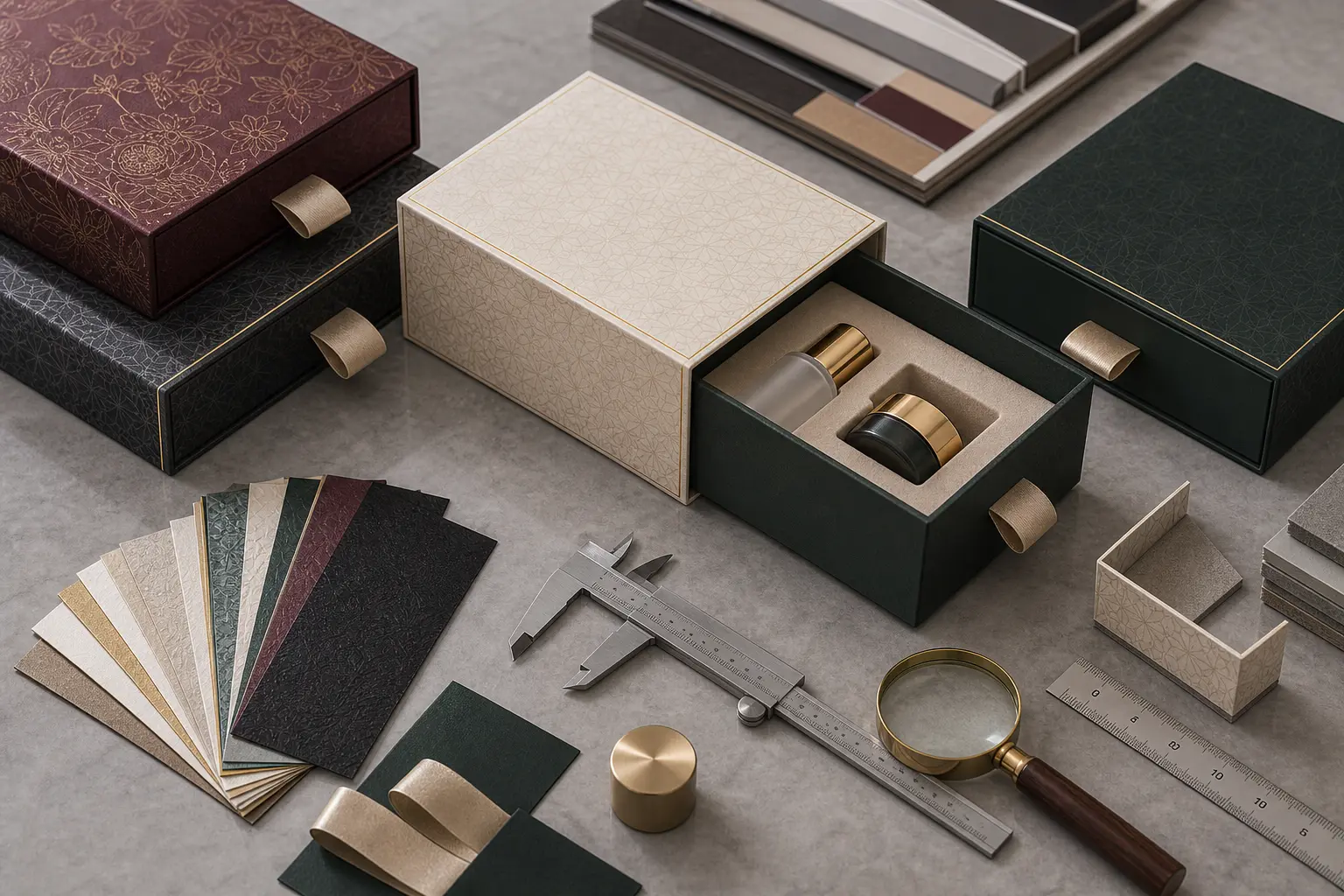 Drawer box sample for cosmetics and retail gift products