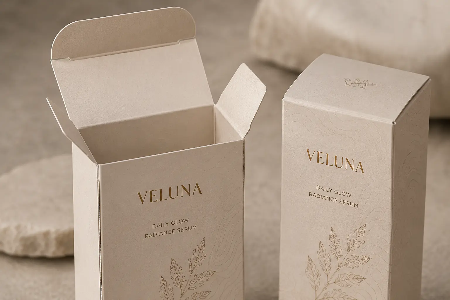 Folding carton glue flap and tuck closure detail