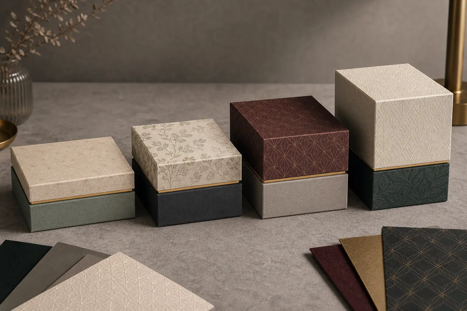 Different lid height ratios for custom two-piece boxes