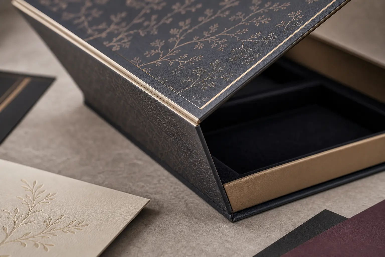 Front flap alignment and fold line check on magnetic closure packaging