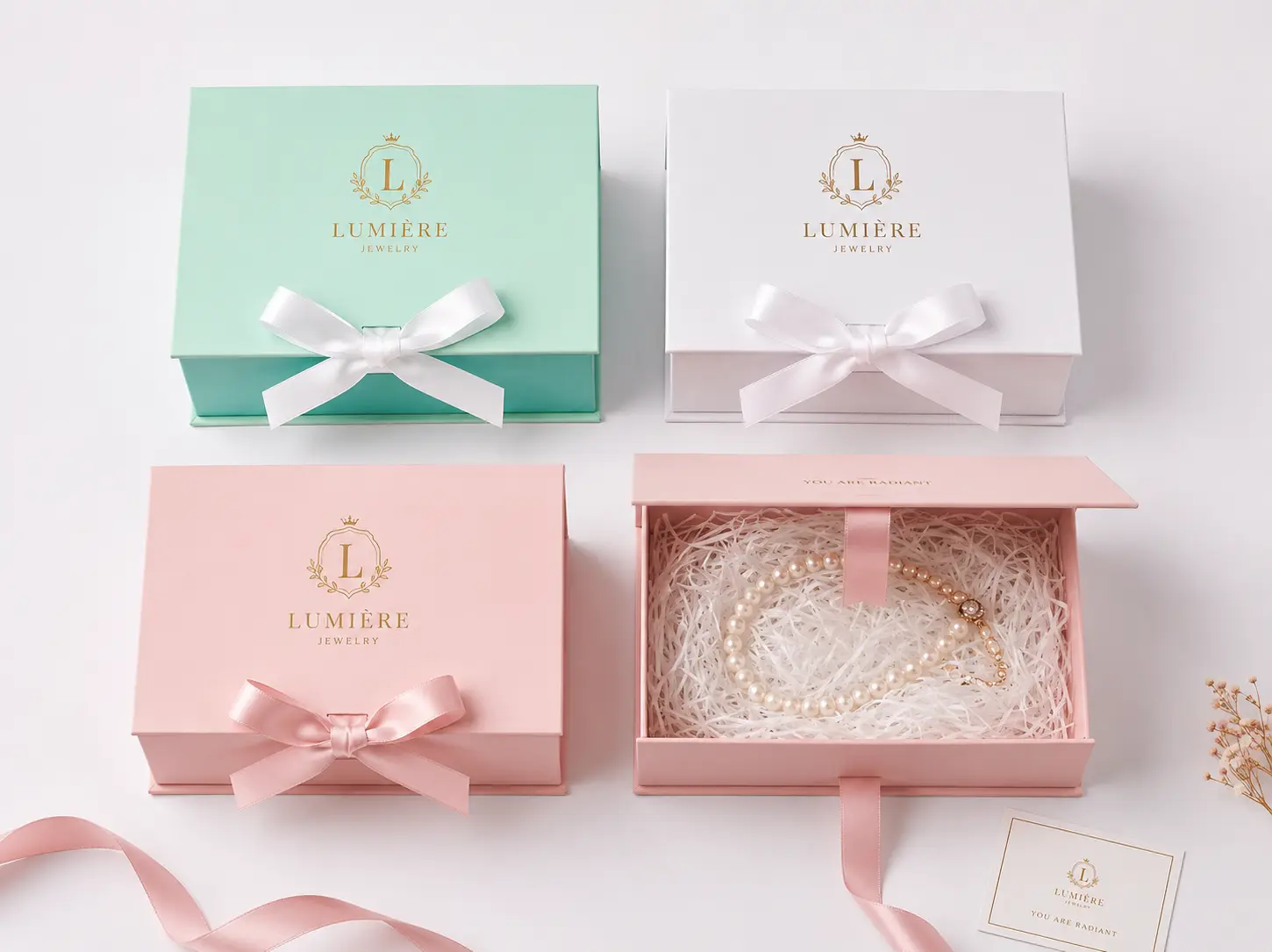 Custom magnetic rigid gift box with insert