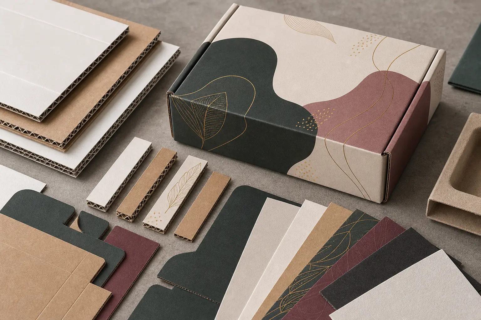 Corrugated material for custom mailer boxes