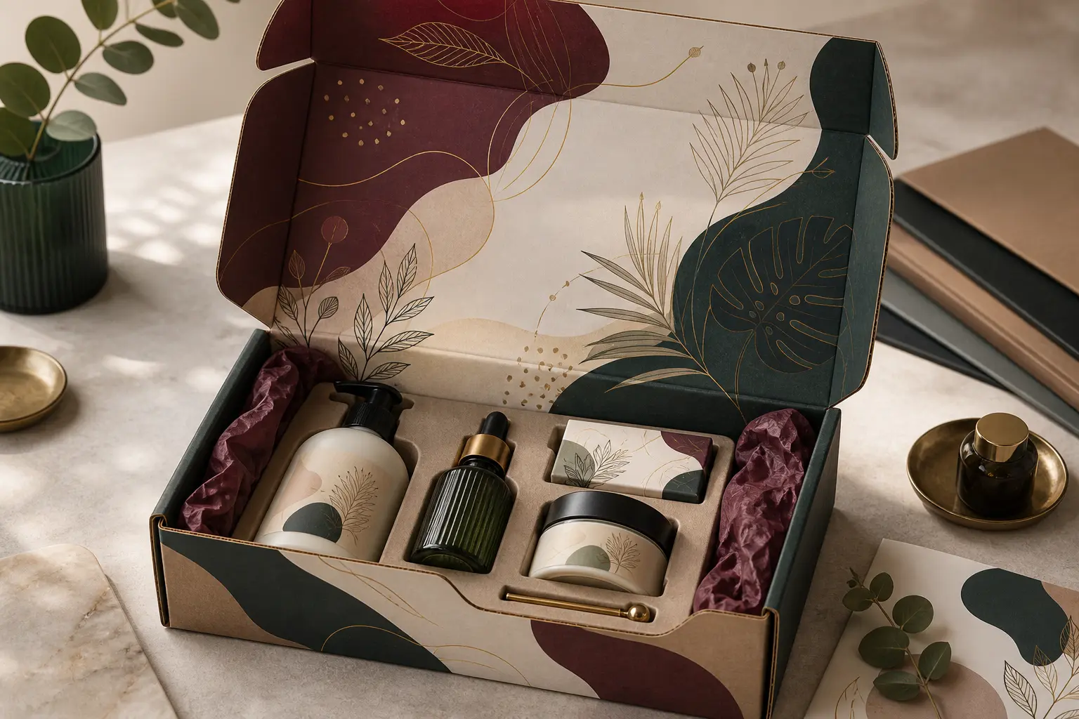 Inside print on branded custom mailer box