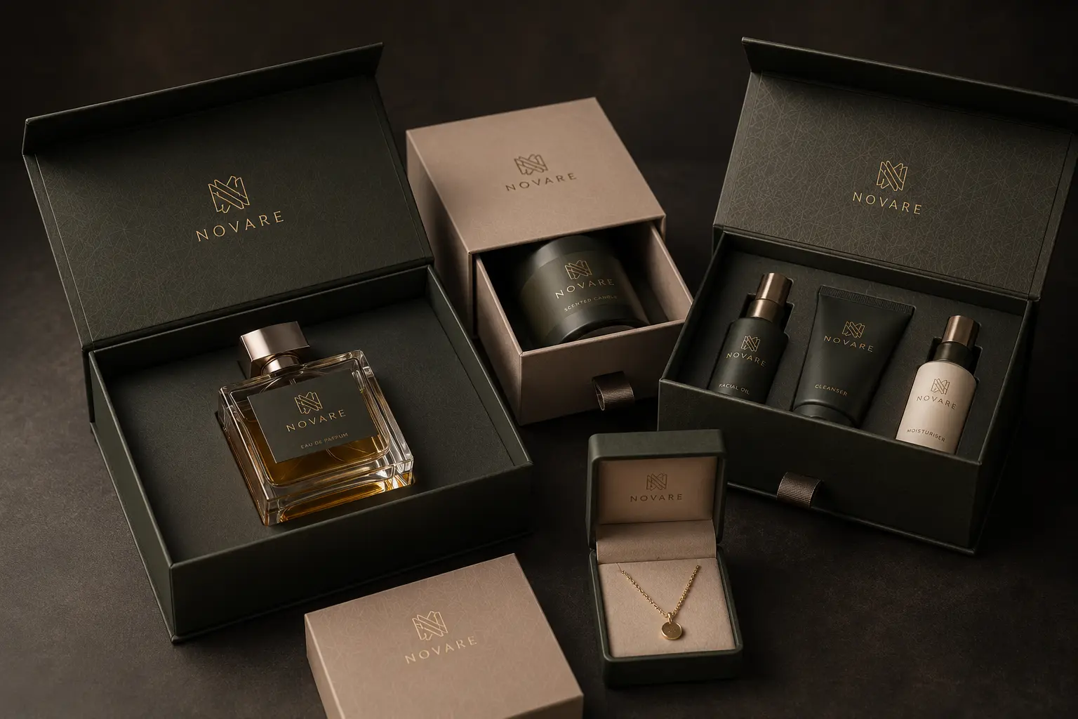 Custom packaging boxes planned for product display and opening experience