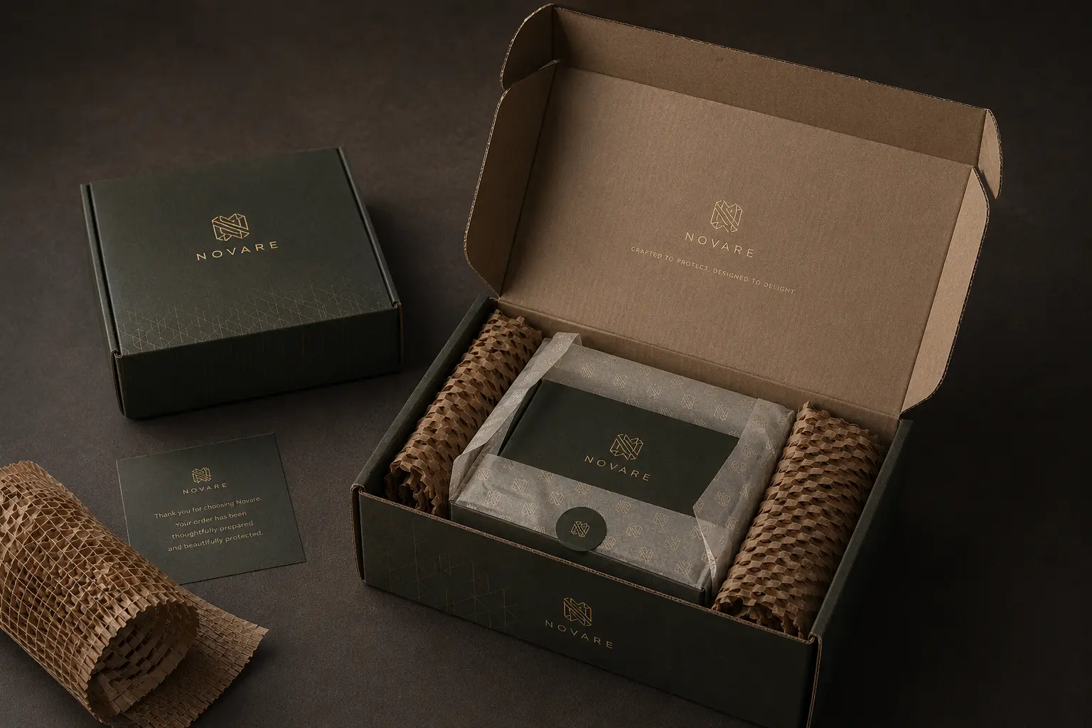 Custom packaging boxes with outer carton for shipping protection