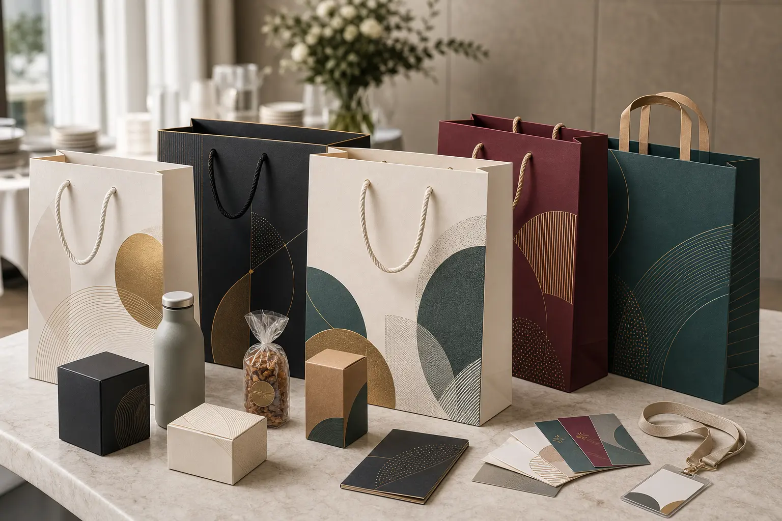 Custom paper bags for event and promotional packaging