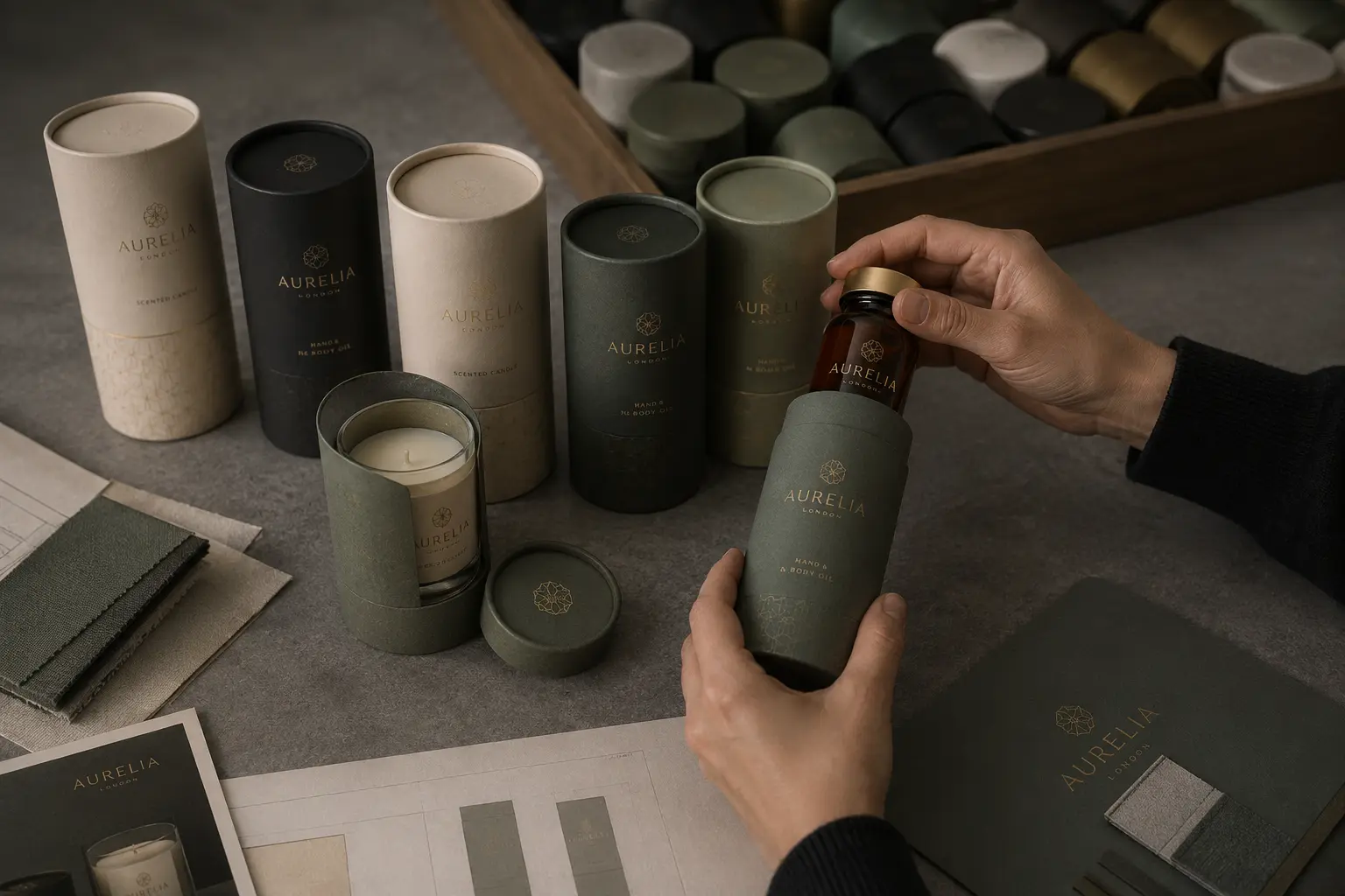 Custom paper tubes for cosmetic bottles and jars