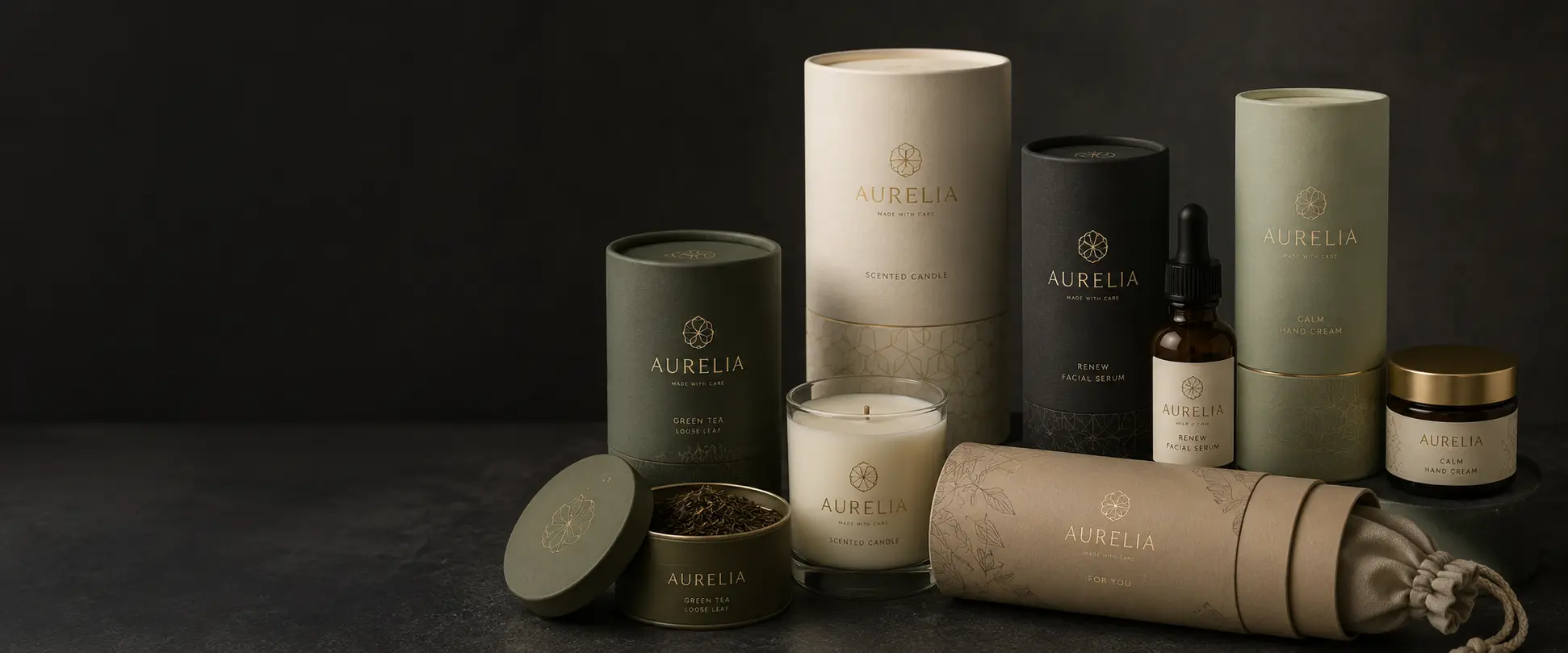Custom paper tubes for candles cosmetics and gifts