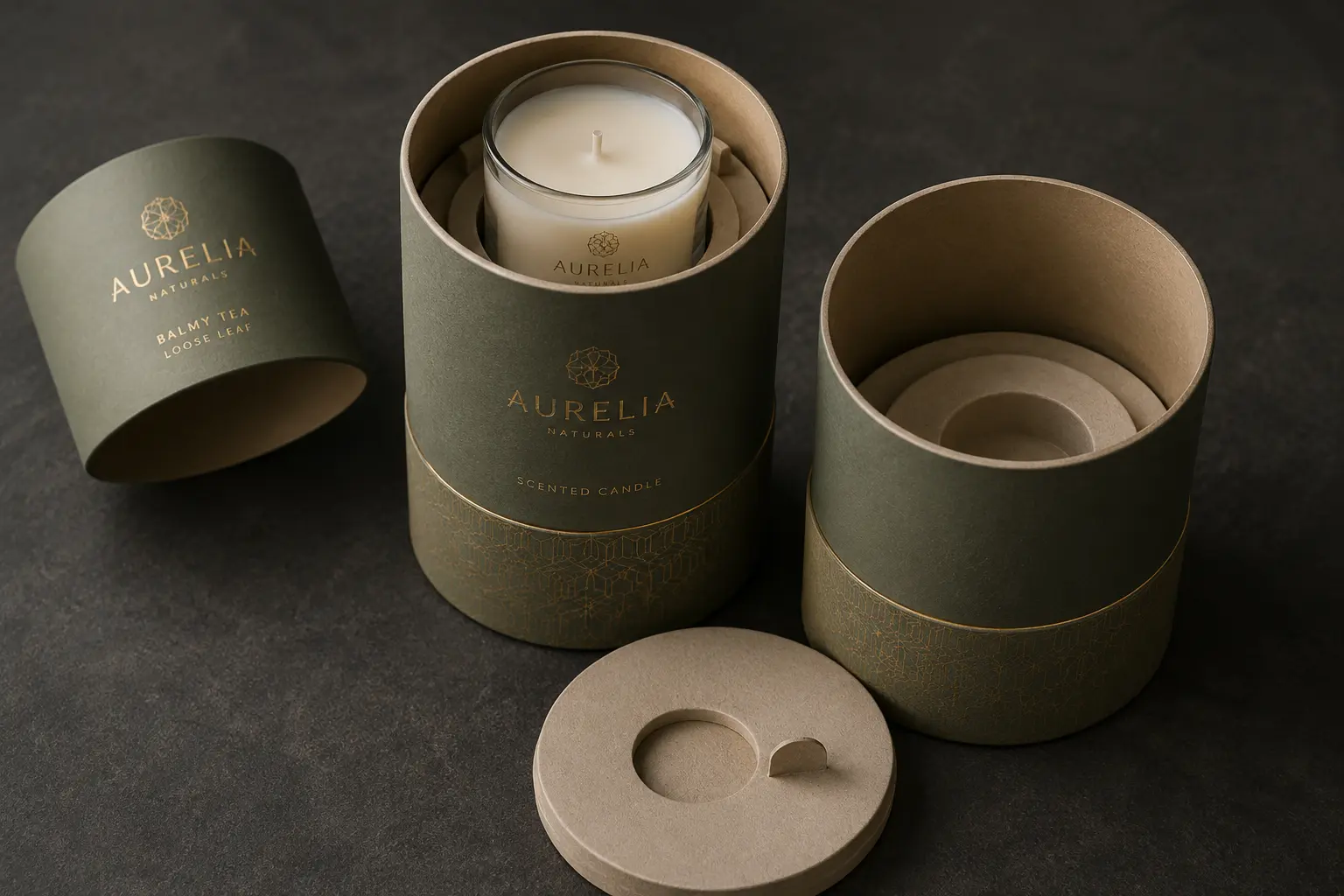 Custom paper tube with inner plug support