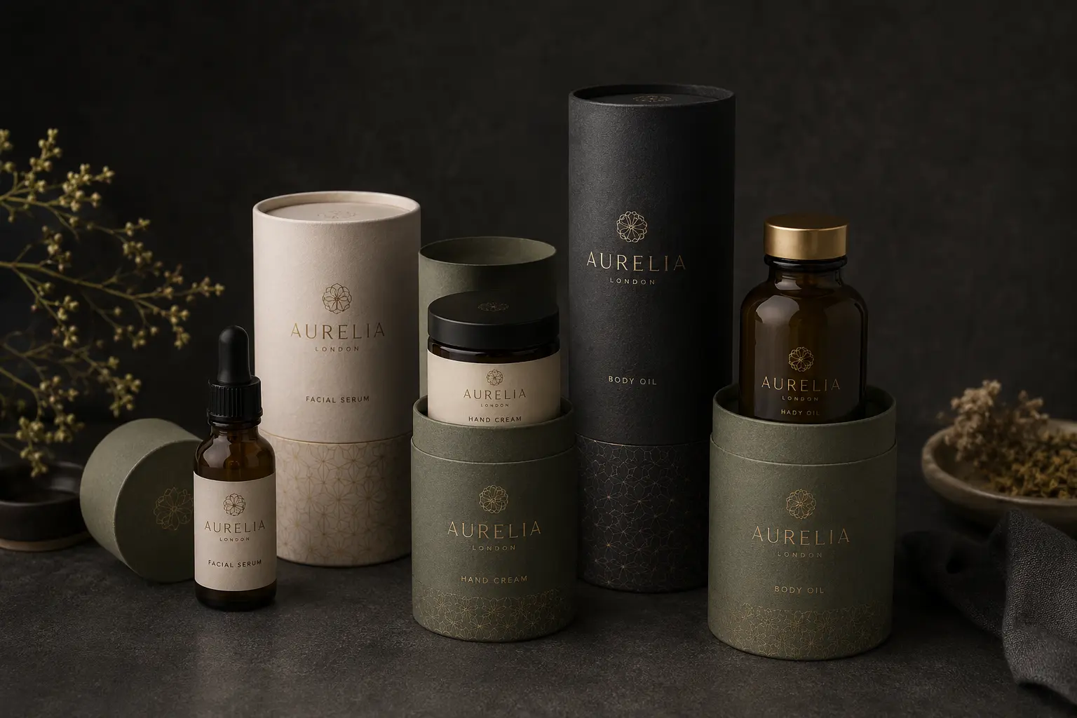 Custom paper tubes for tea coffee and dry goods packaging