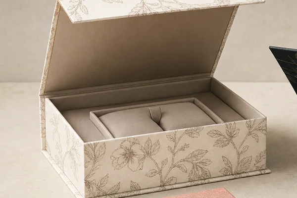 Shoulder neck rigid box with controlled lid fit and inner shoulder